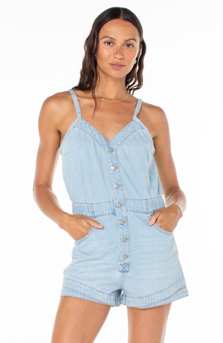 Roxy Naia Denim Romper, Alternate, color, 