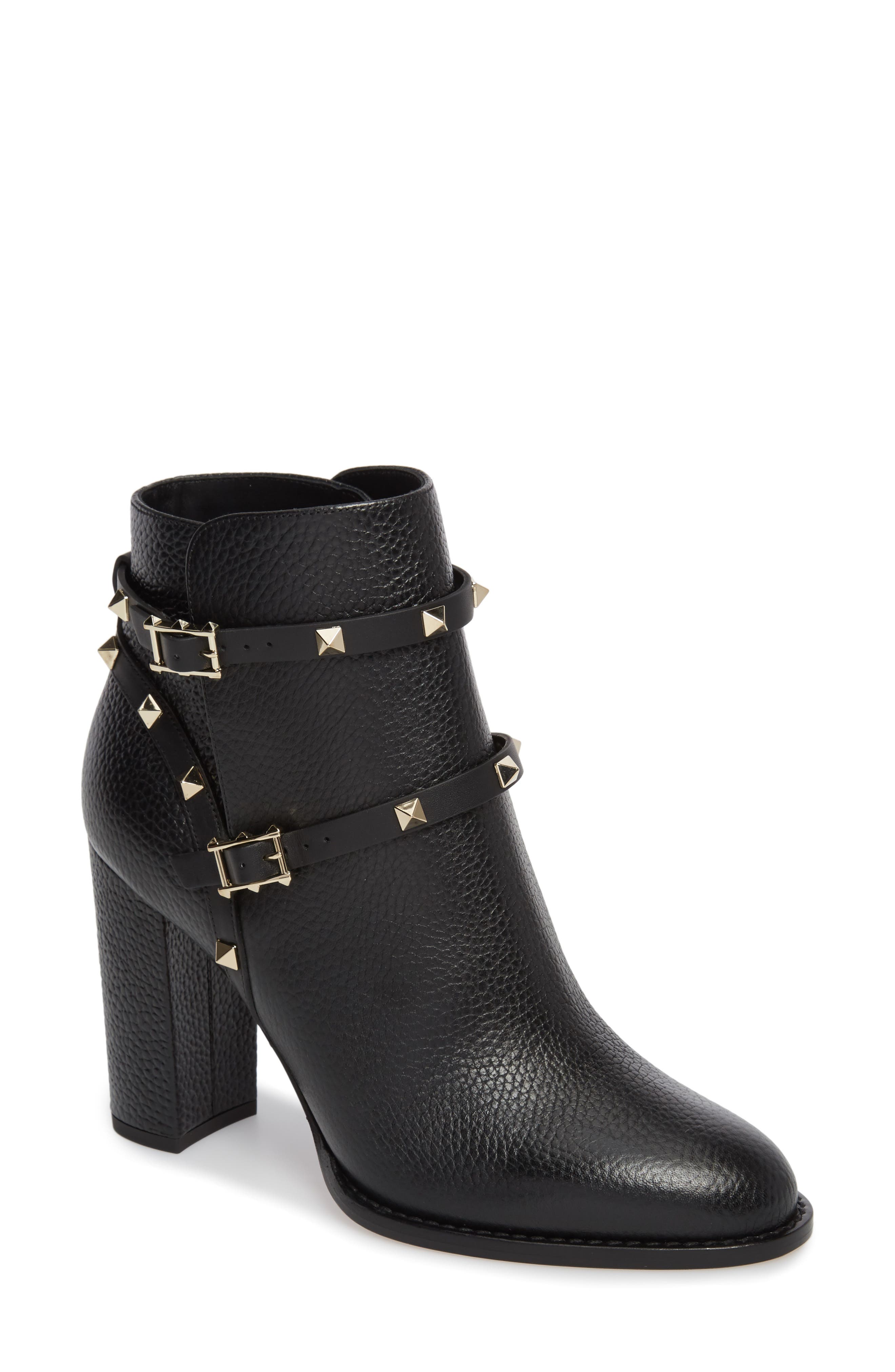 Valentino Garavani Rockstud Block Heel Bootie, Main, color, 