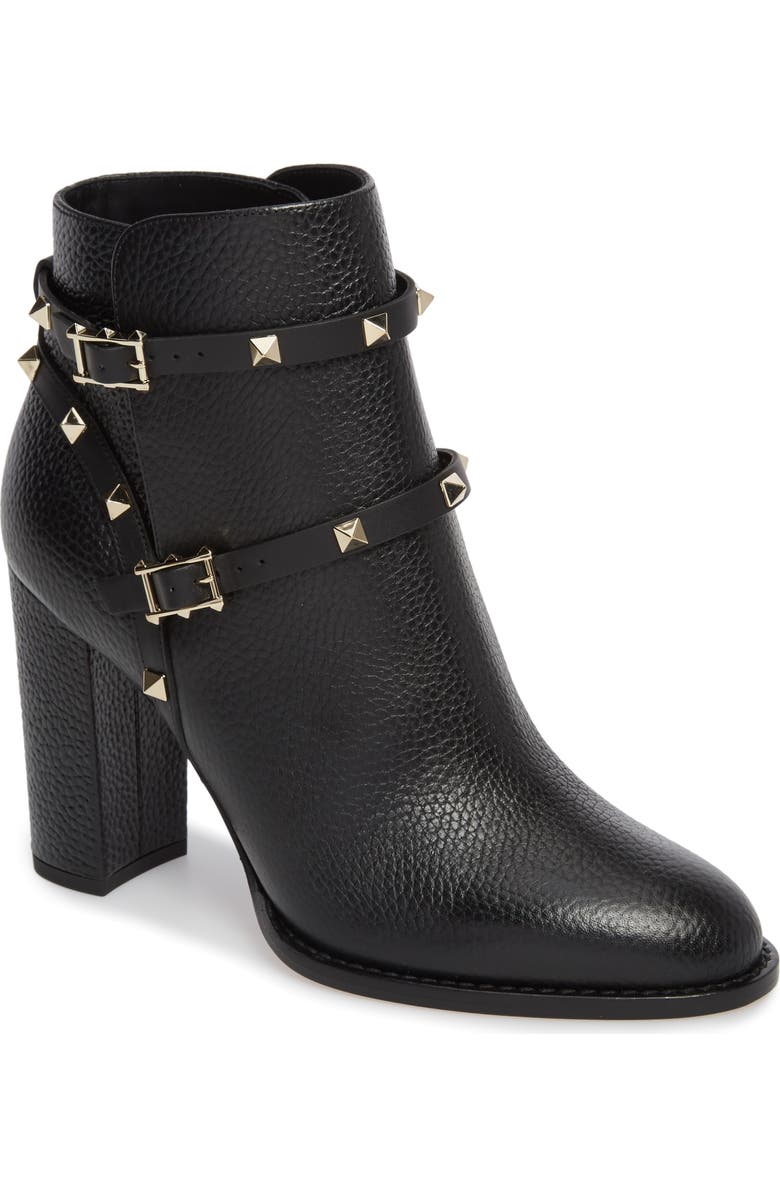 Valentino Garavani Rockstud Block Heel Bootie, Main, color,