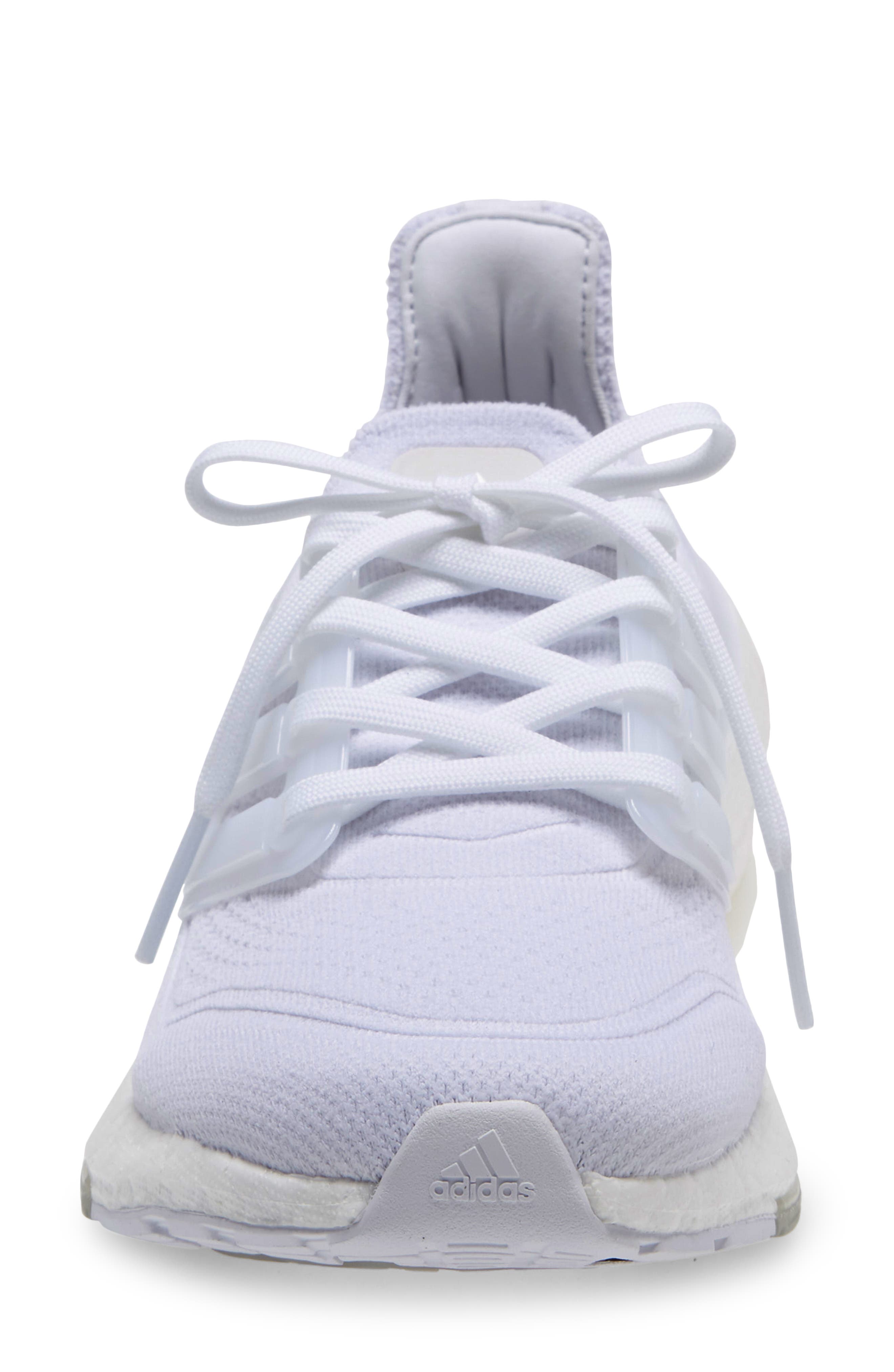 UltraBoost 21 Running Shoe, Alternate, color, WHITE/ WHITE/ GREY