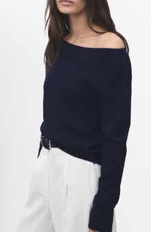 MANGO Fine Knit Boat Neck Sweater