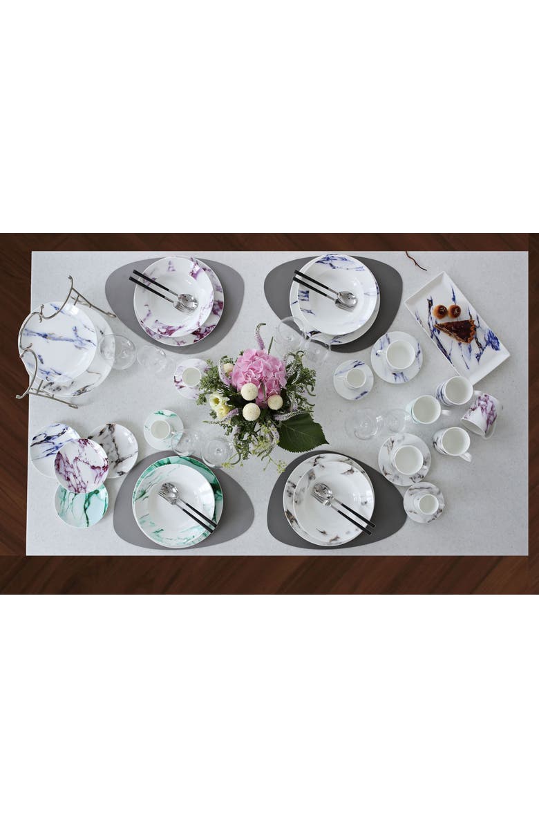 Prouna Marble Azure Salad / Dessert Plate, Alternate, color, White