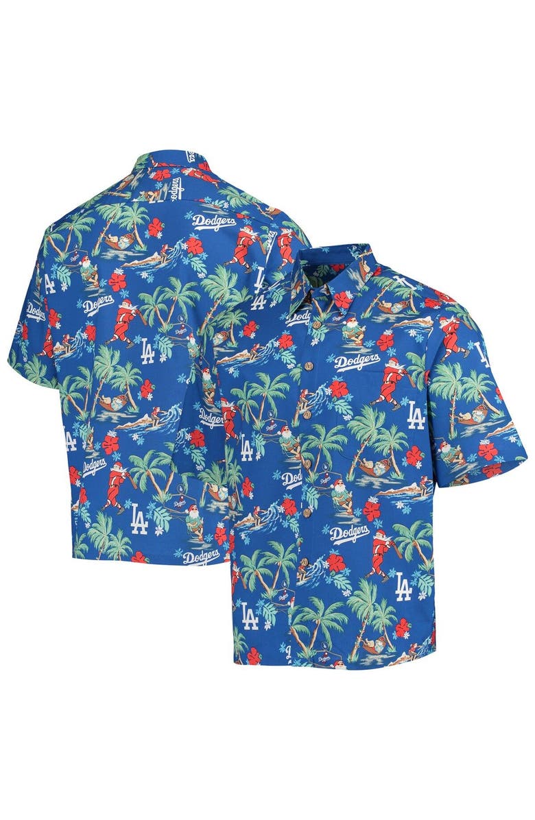 Reyn Spooner Men's Reyn Spooner Royal Los Angeles Dodgers Holiday Button-Up Shirt, Main, color, 