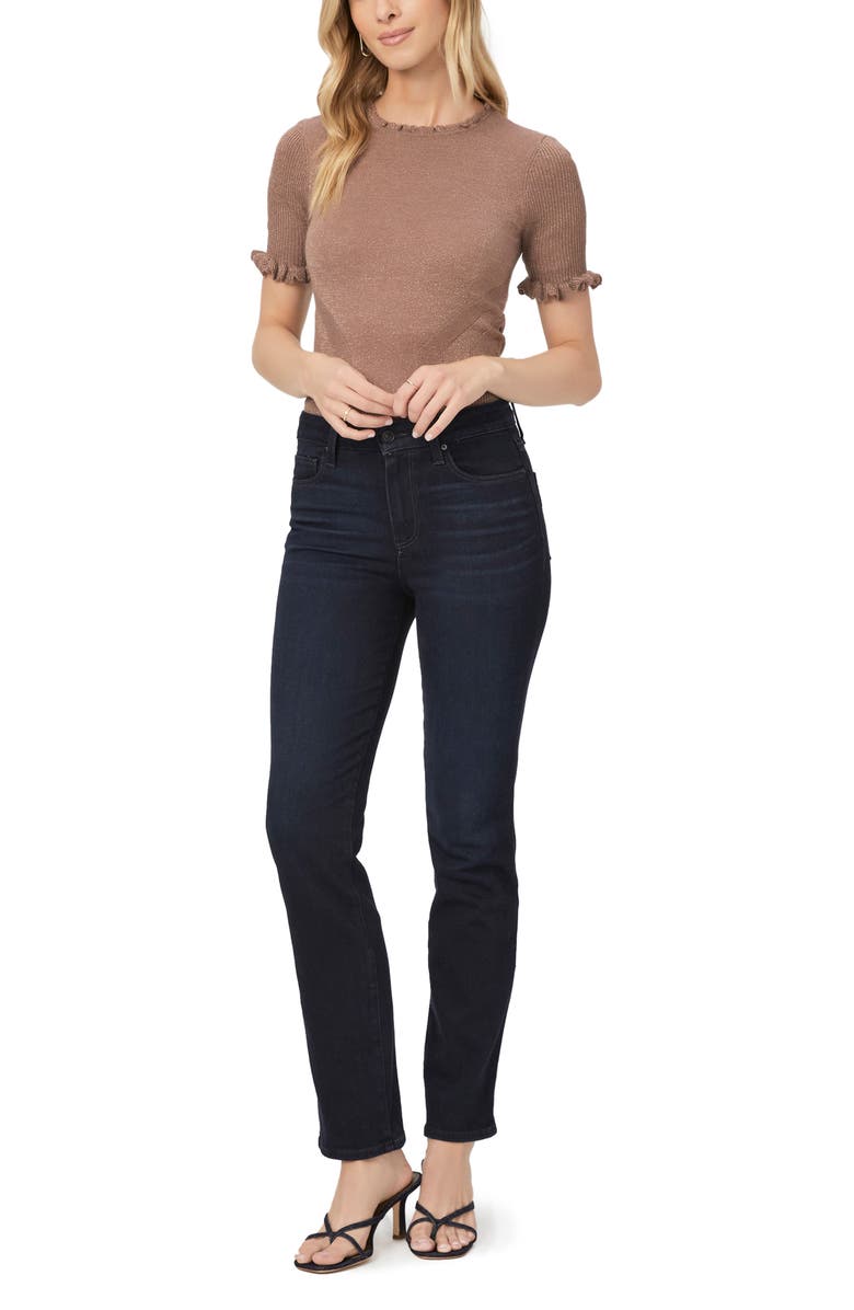 PAIGE Cindy High Waist Straight Leg Jeans, Alternate, color, Duchess