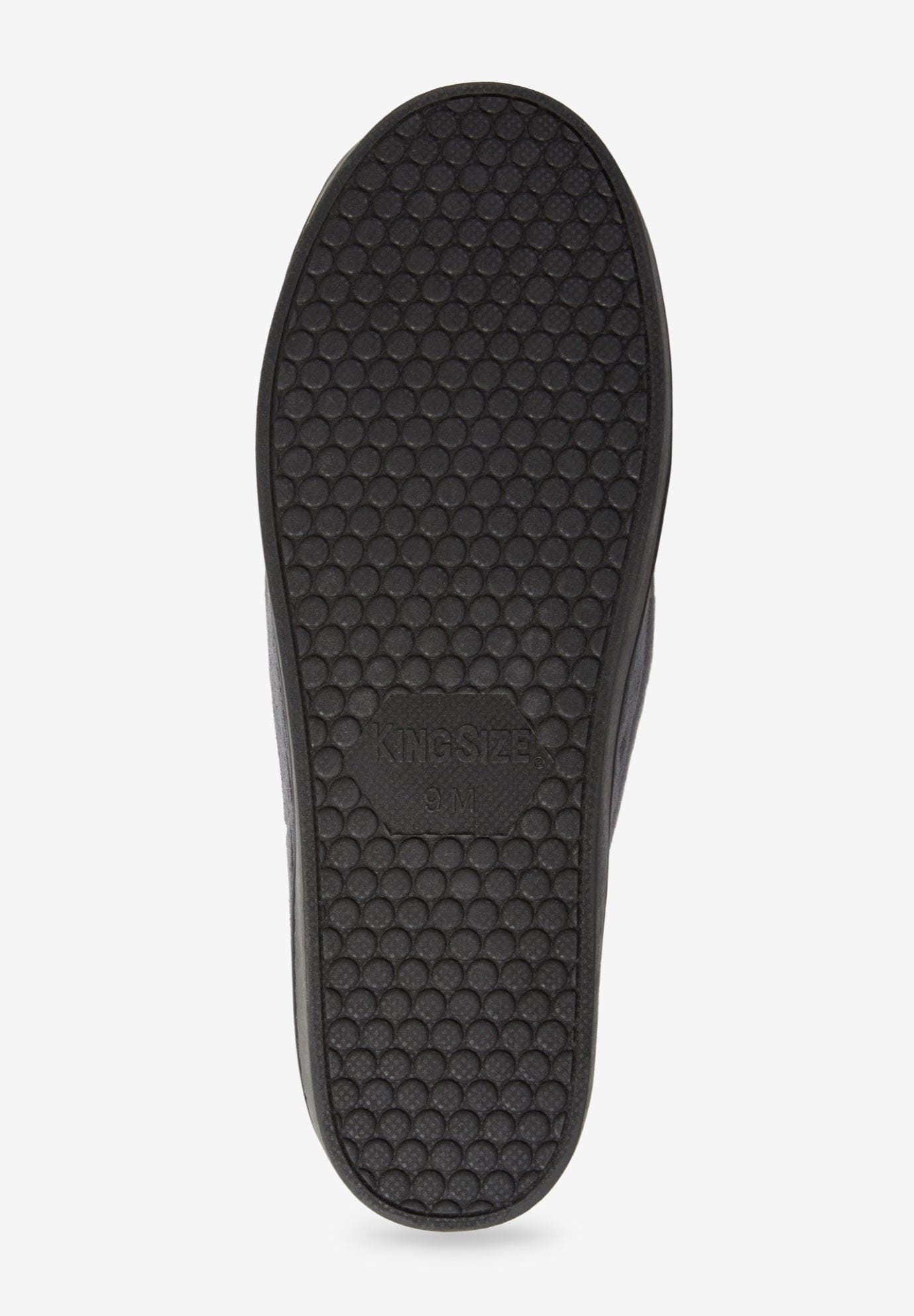 KingSize Cotton Corduroy Slippers, Alternate, color, Black