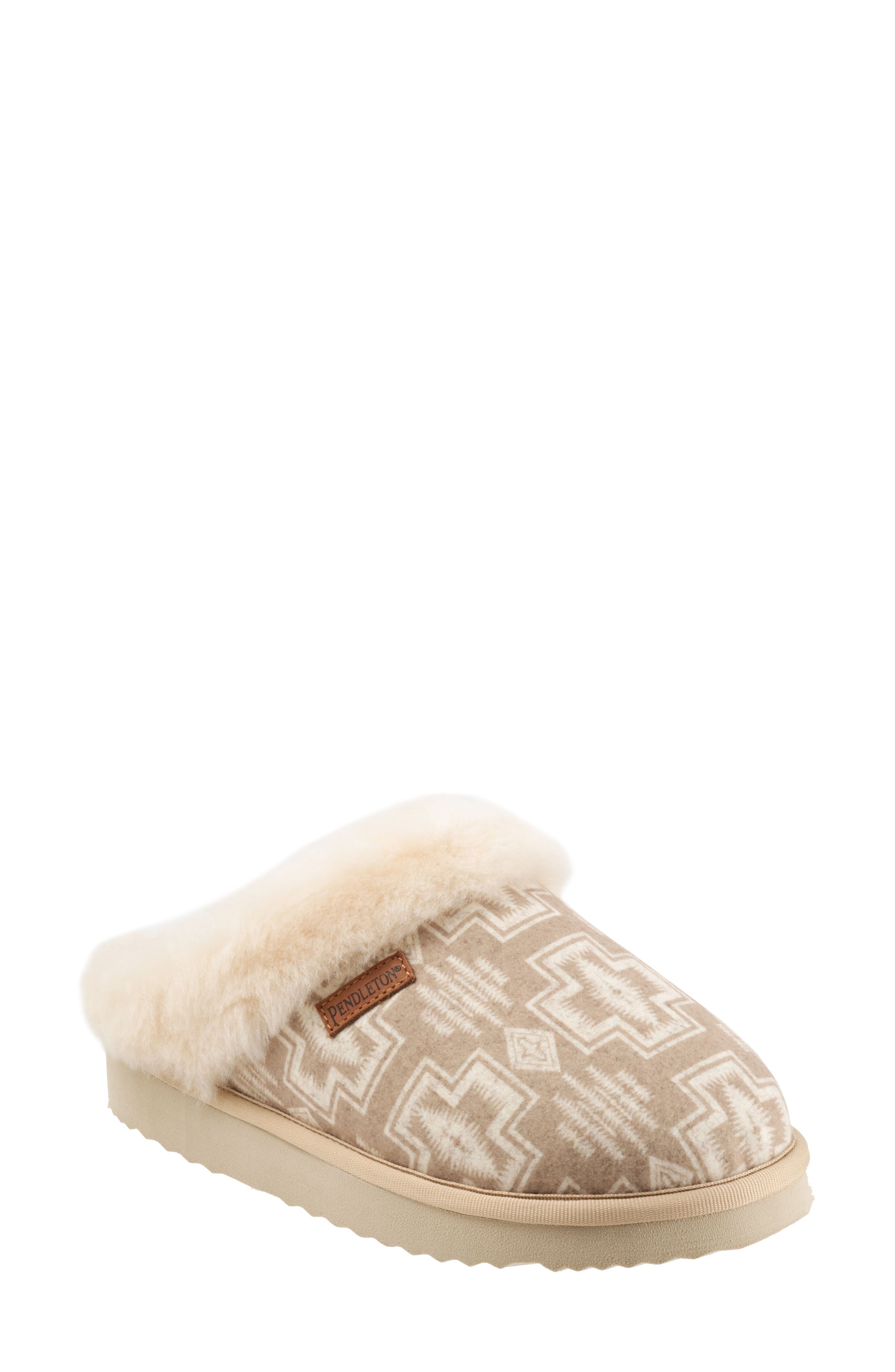 Pendleton Harding Genuine Shearling Lined Scuff Slipper, Main, color, 