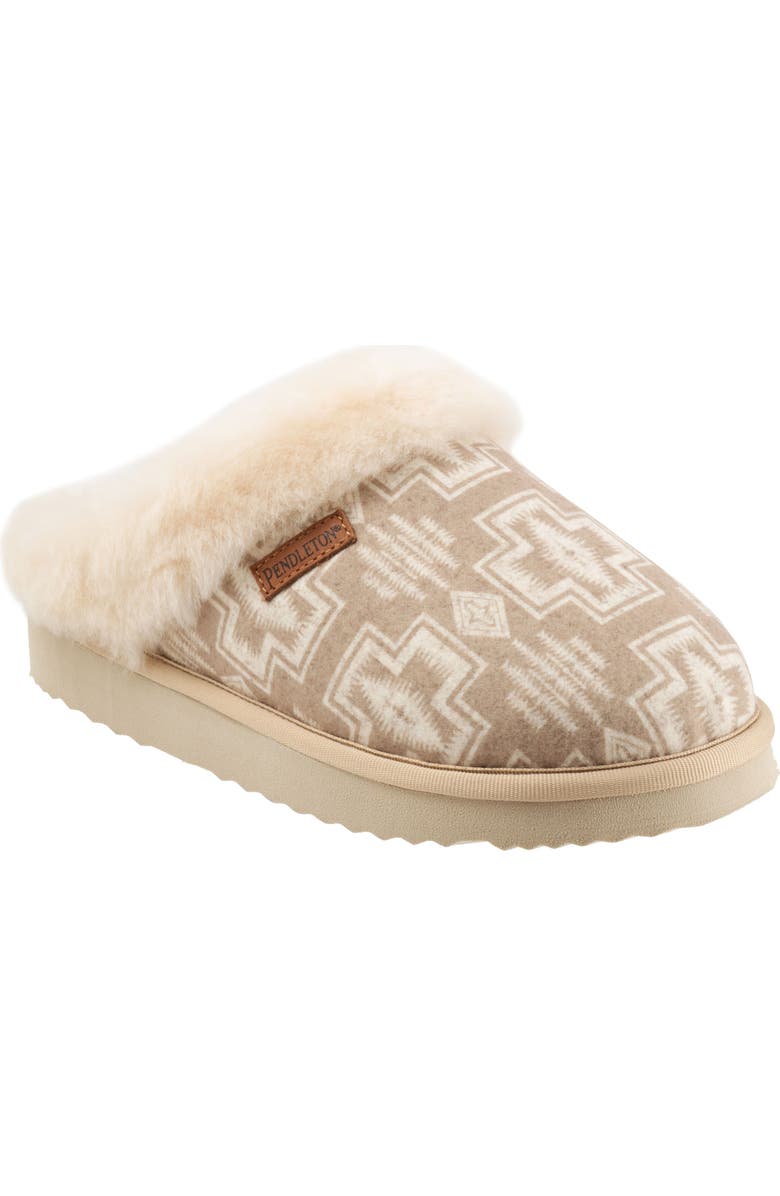 Pendleton Harding Genuine Shearling Lined Scuff Slipper, Main, color,