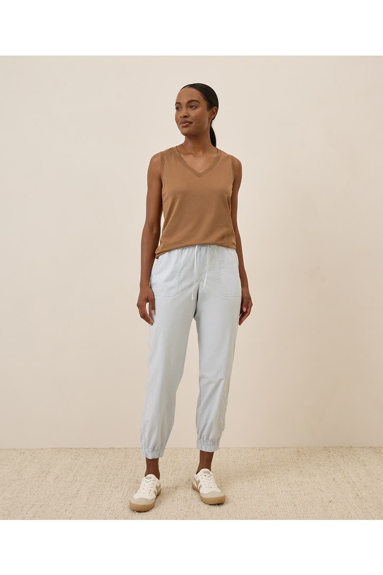 Organic Cotton Softspun V-Neck Tank, Alternate, color, Brown Sugar