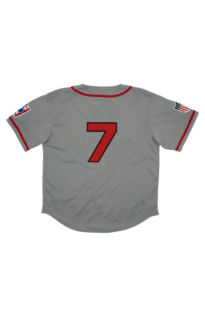 RINGS & CRWNS Men's Rings & Crwns #7 Gray Philadelphia Stars Mesh Button-Down Replica Jersey, Alternate, color, Gray
