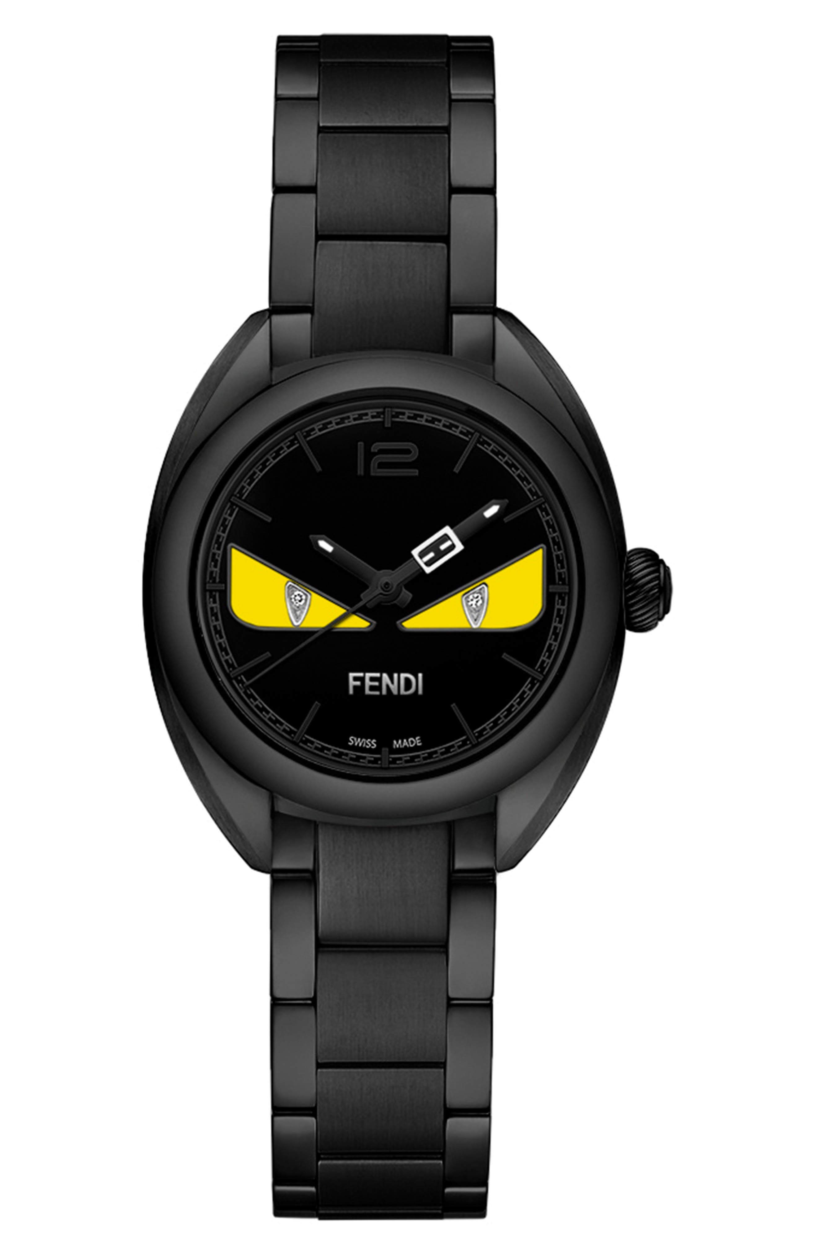 Fendi Momento Diamond Eye Bug Bracelet Watch, 26mm (Women) | Nordstrom