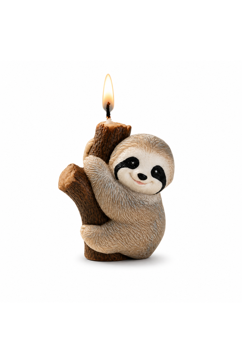 Sloth Candle, Main, color, Beige