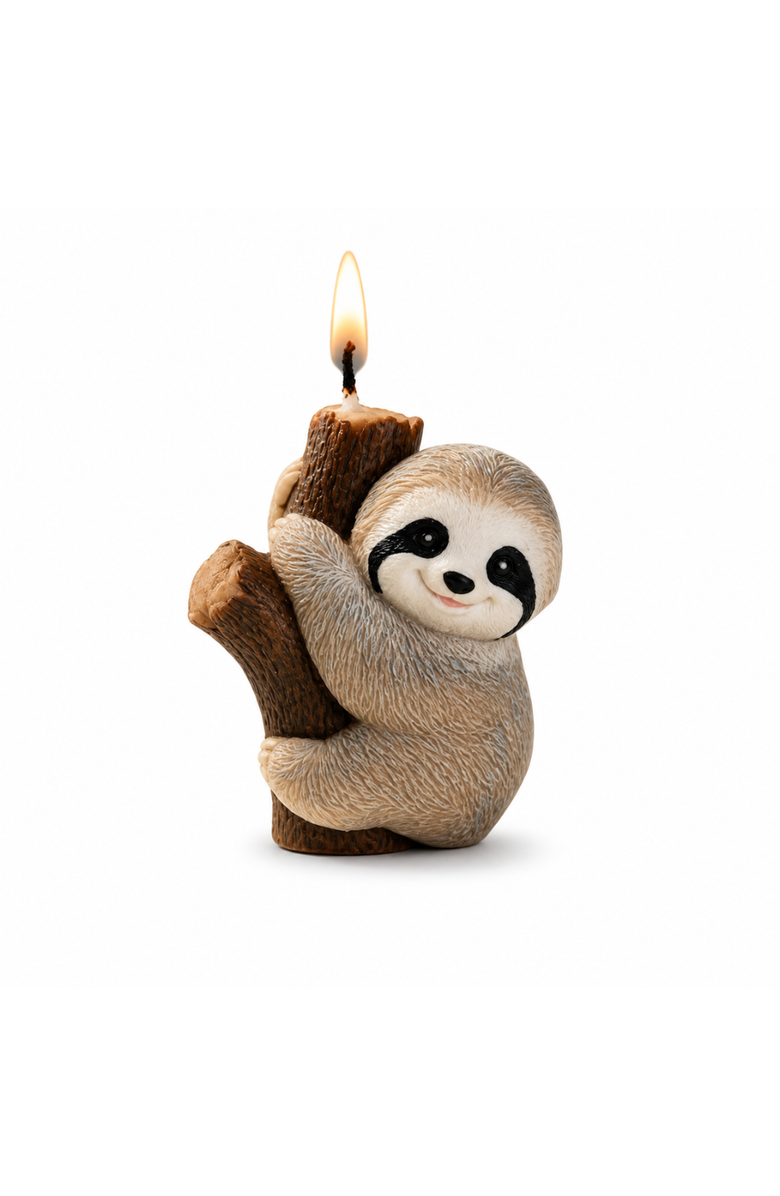 Southlake gifts Sloth Candle, Main, color, Beige