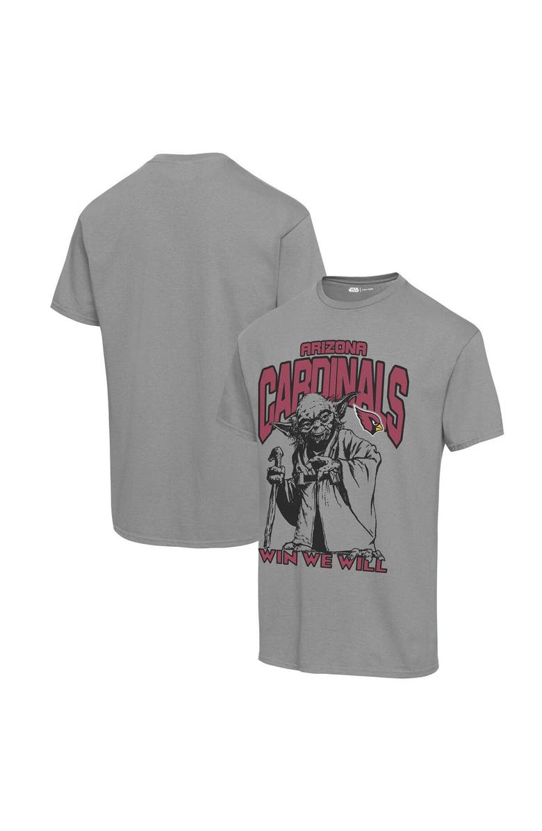 Junk Food Unisex Junk Food Graphite Arizona Cardinals Disney Star Wars Yoda Win We Will T-Shirt, Main, color, 