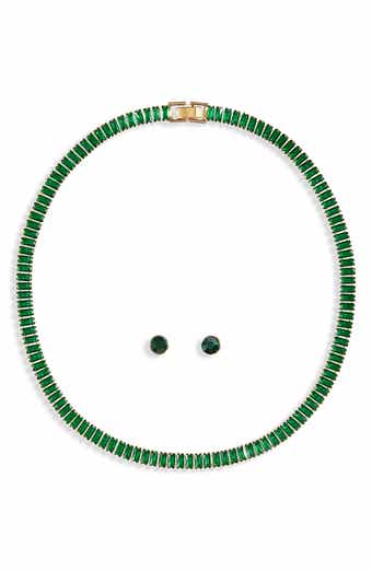 Tasha Tennis Necklace & Stud Earrings Set