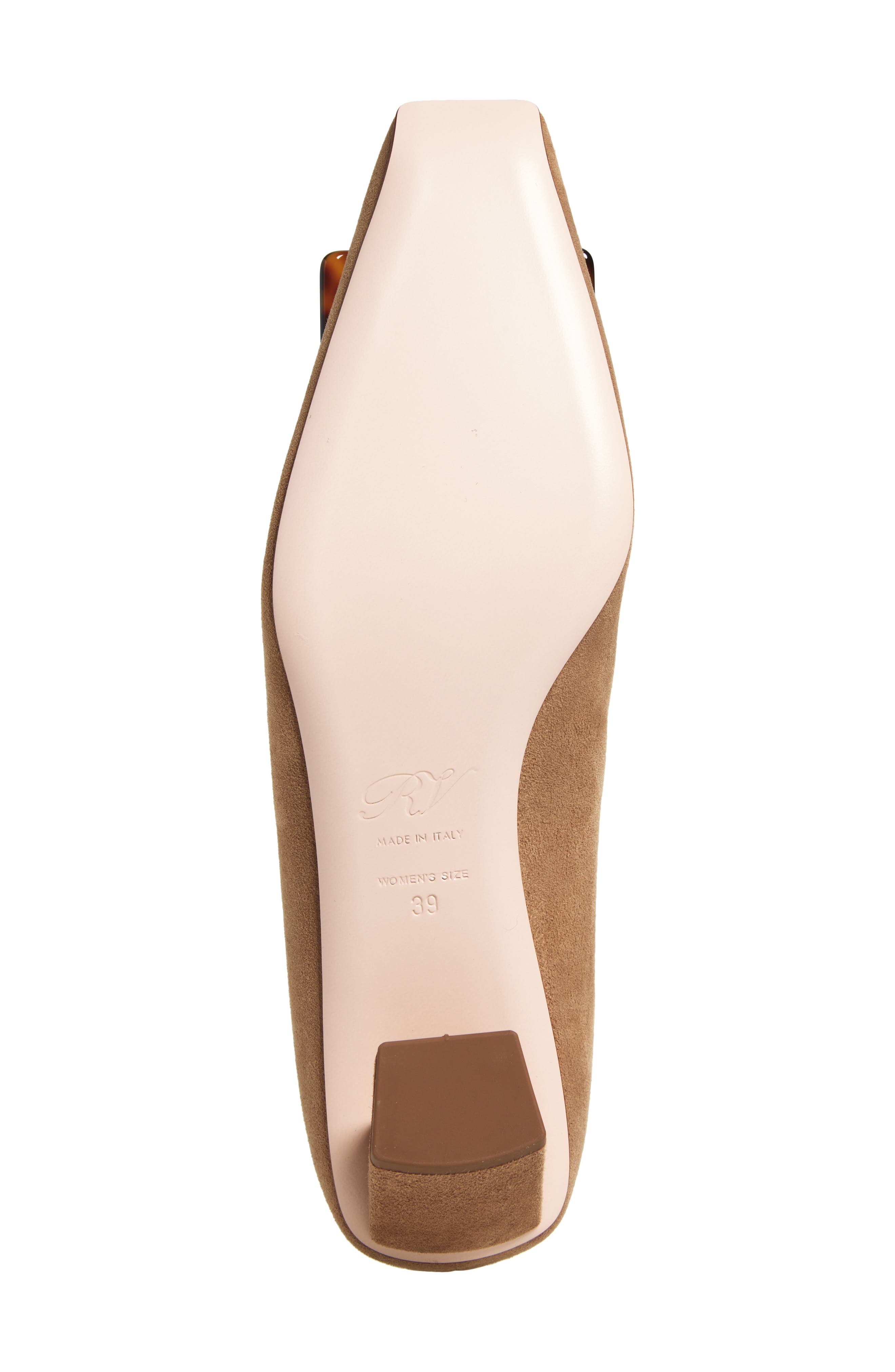 Roger Vivier Belle Vivier Block Heel Pump, Alternate, color, Tabacco Chiaro