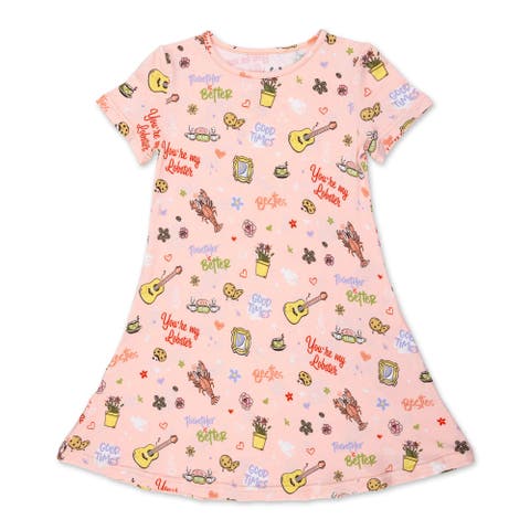 Kids' Friends You're My Lobster Short Sleeve Dress