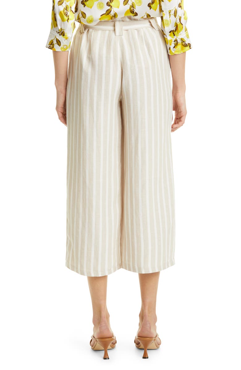 L'AGENCE Samira Crop Wide Leg Linen Blend Pants, Alternate, color,