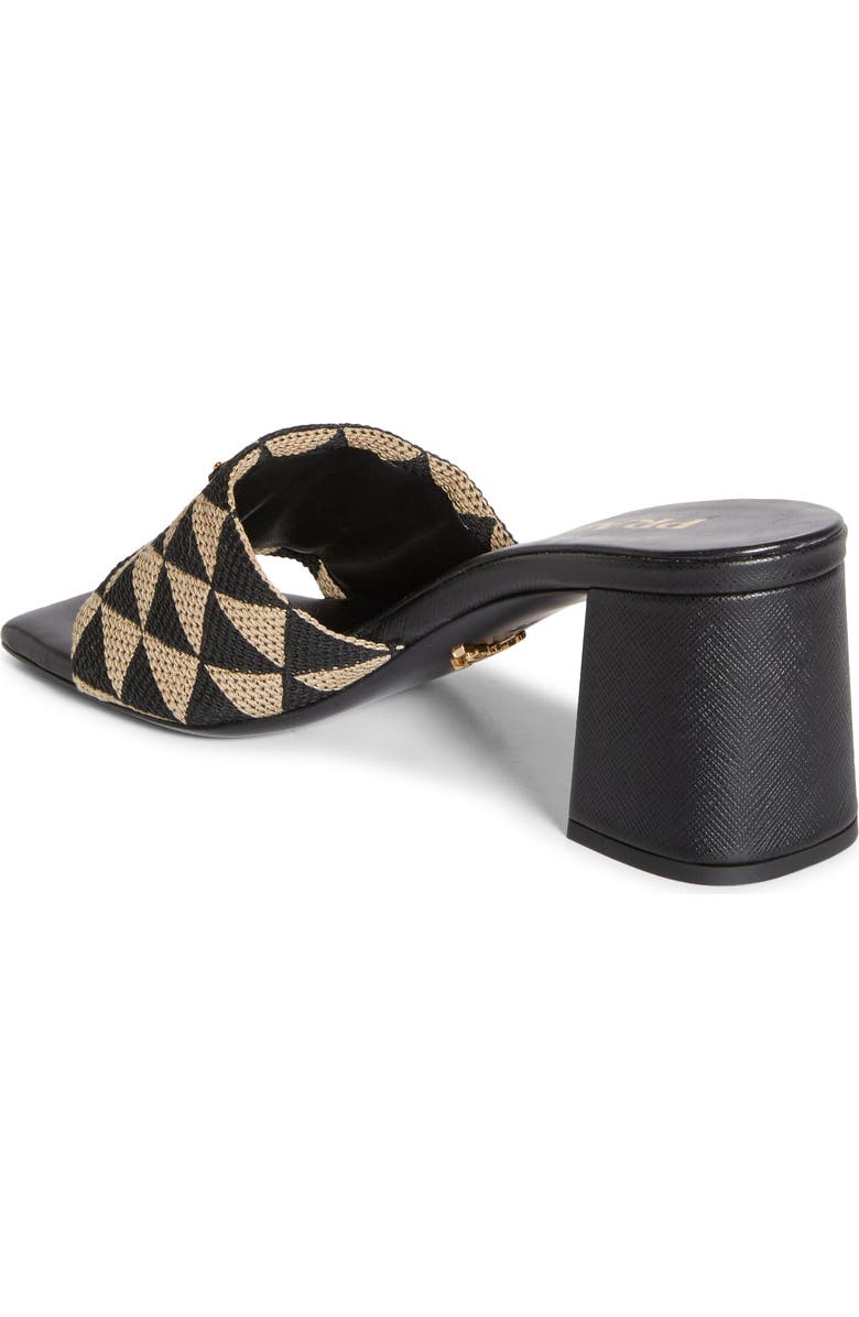 Prada Triangle Jacquard Slide Sandal, Alternate, color,