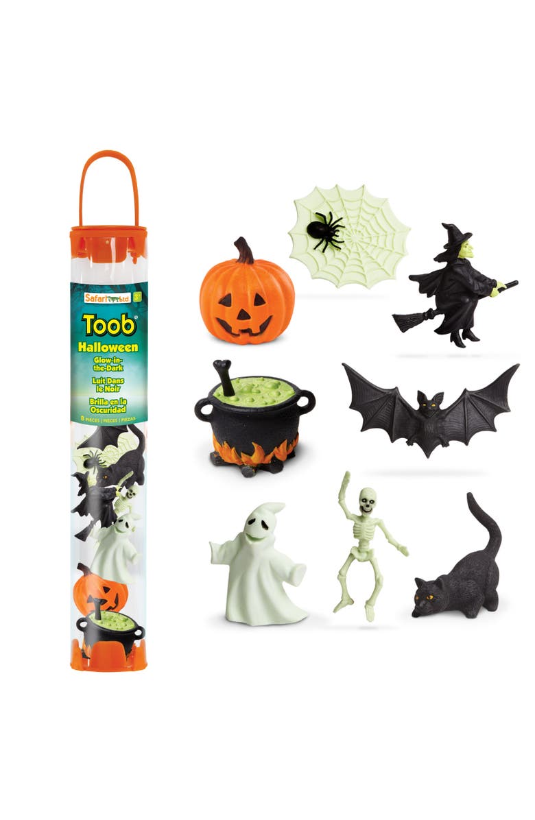 Safari Ltd. Glow-in-the-Dark Spooky Halloween Designer TOOB - contains 8 Mini Figurines, Main, color, NO COLOR