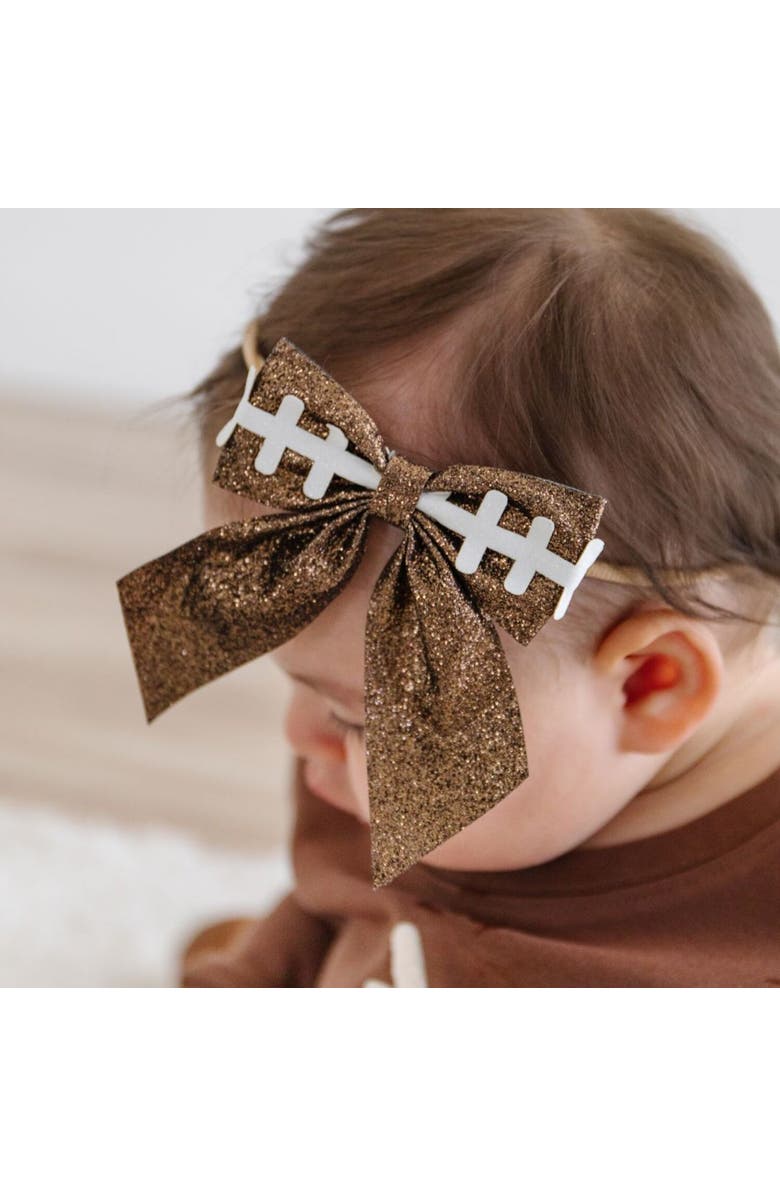 Sweet Wink Football Bow Baby Headband, Alternate, color, 