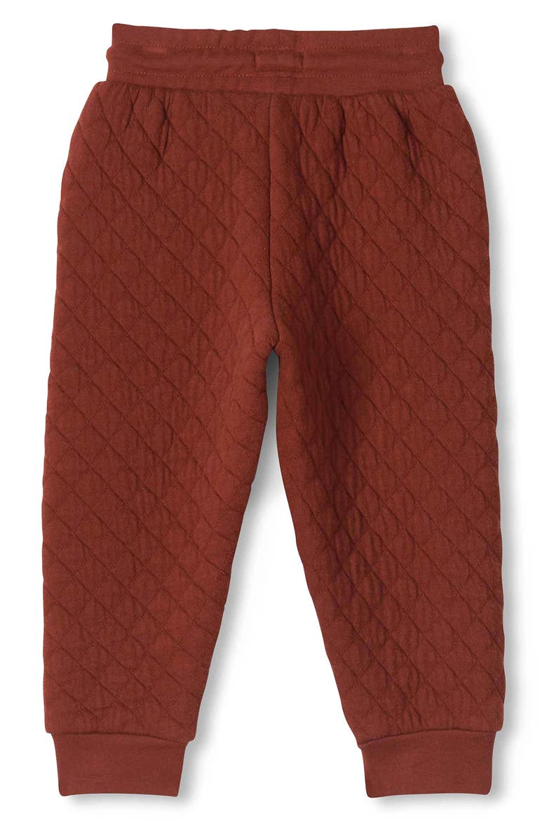 Quilted Joggers, Alternate, color, MADDER BROWN