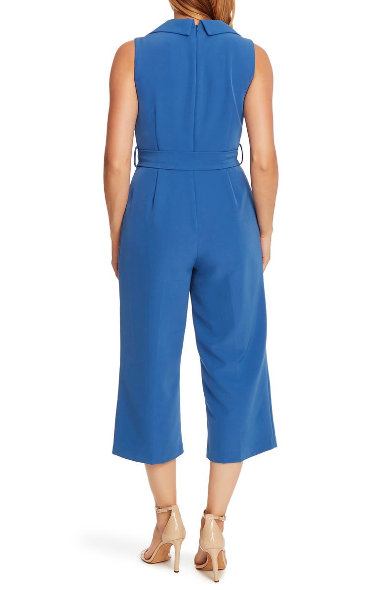 Vince Camuto Notch Lapel Belted Jumpsuit, Alternate, color, 