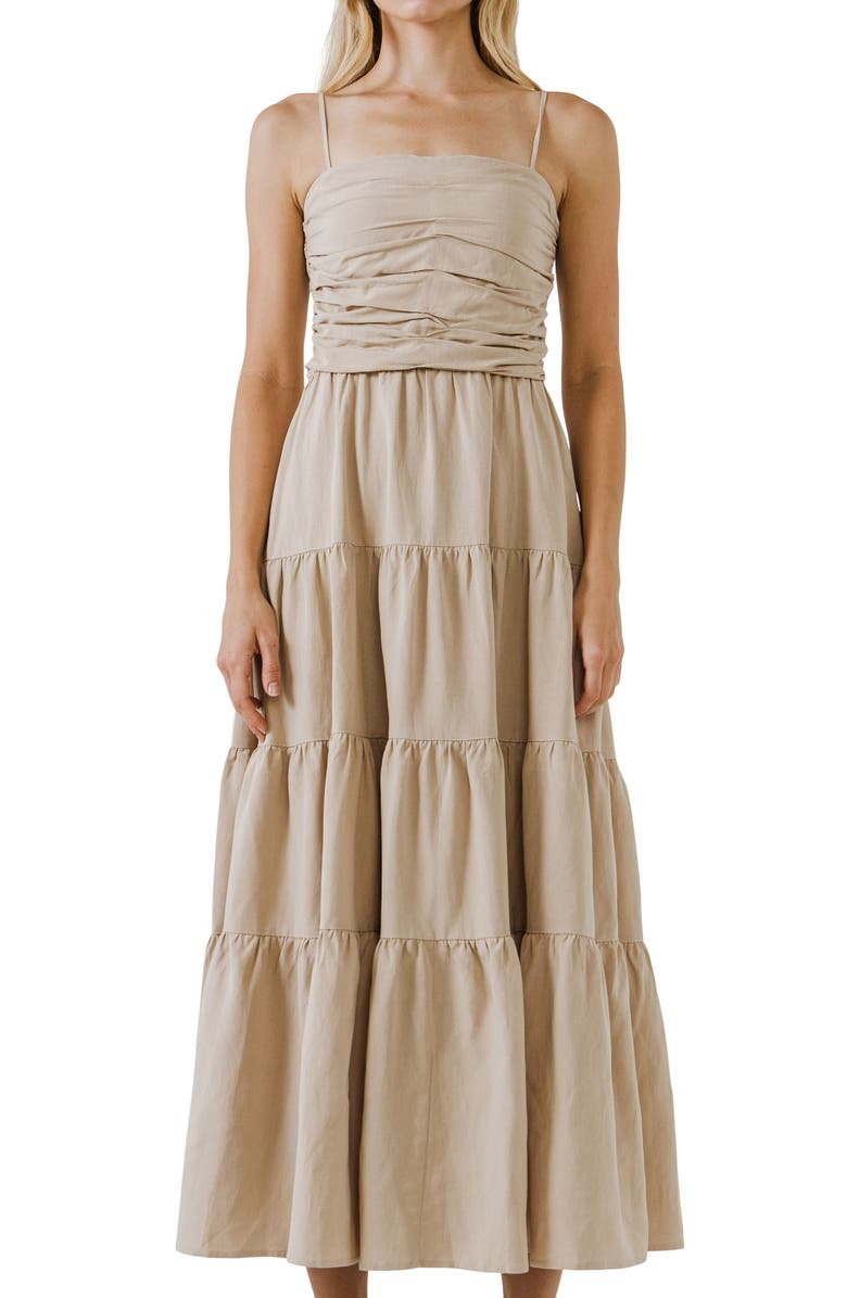 Free the Roses Ruched Tiered Maxi Dress, Alternate, color, 