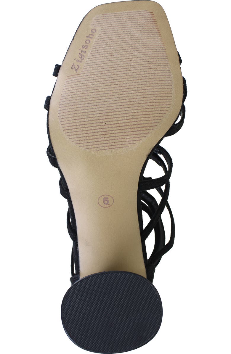 ZIGISOHO Cage Sandal, Alternate, color, Black Suede