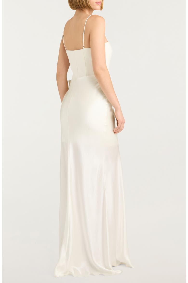 Drina Ruffle Column Gown, Alternate, color, IVORY