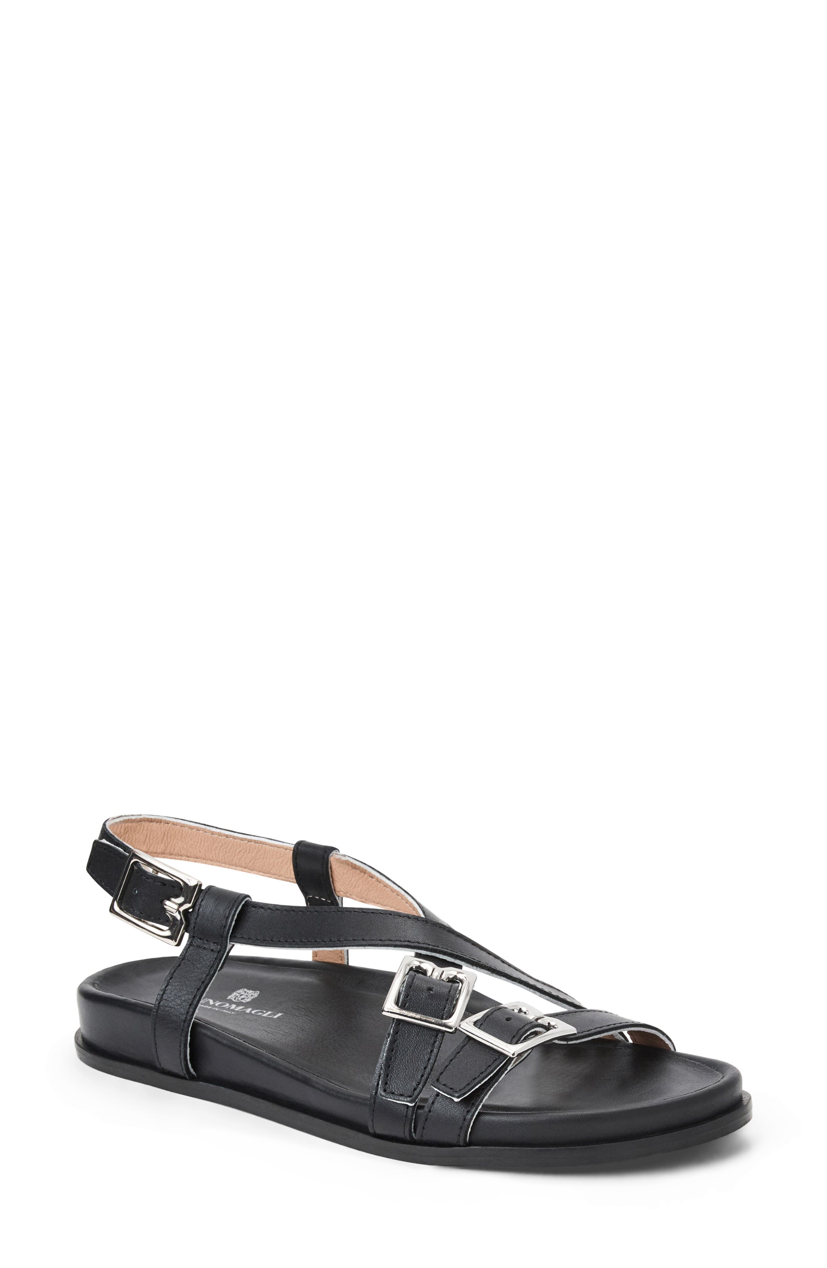 Bruno Magli Gianna Slingback Sandal, Main, color, Black Nappa