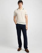 Onia Linen Johnny Collar Polo
