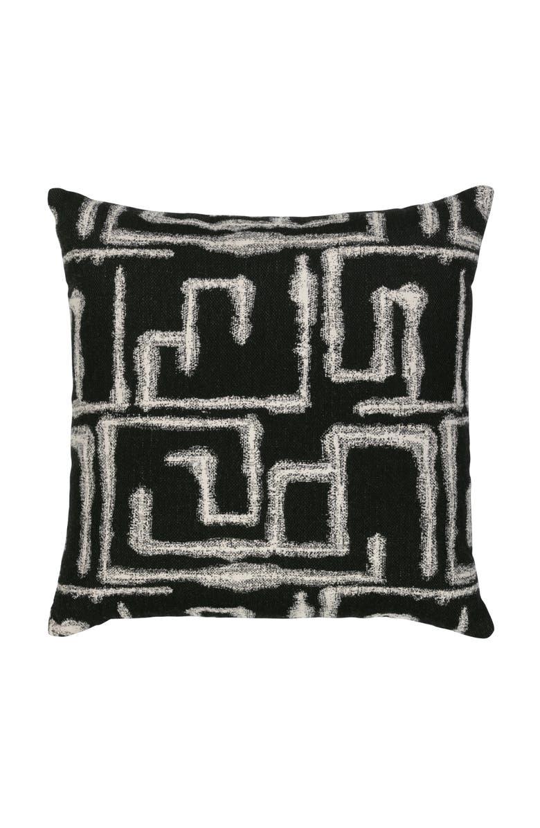 Elaine Smith Kasai Ebony Indoor & Outdoor Woven Accent Pillow, Main, color, Ebony