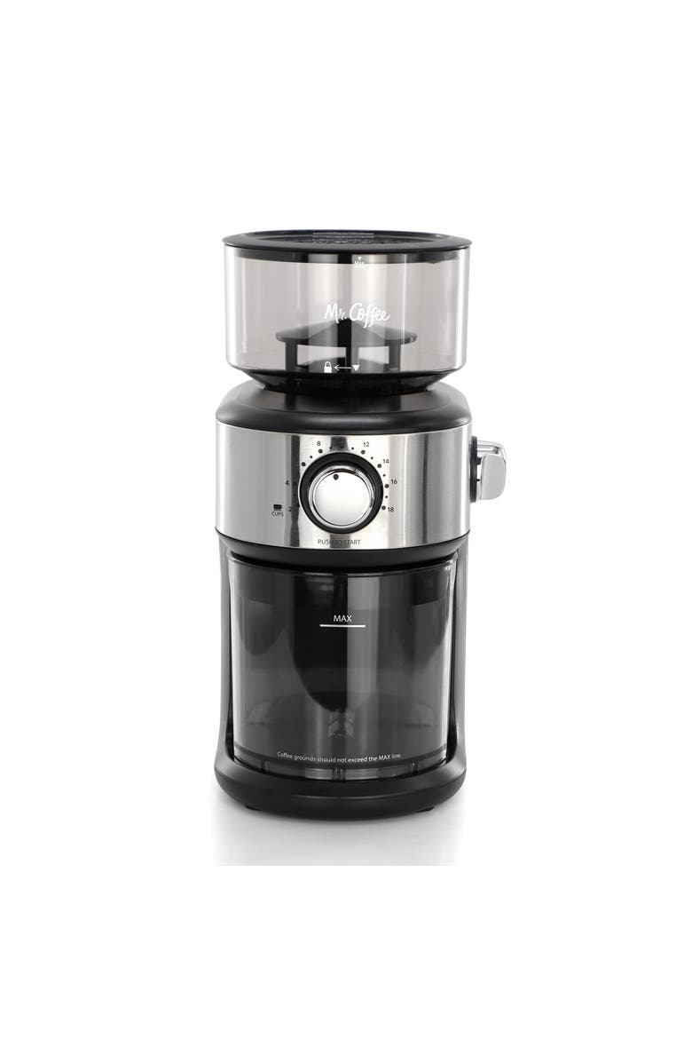 18 Cup Automatic Burr Grinder with Removable Bean Hopper, Alternate, color, Silver