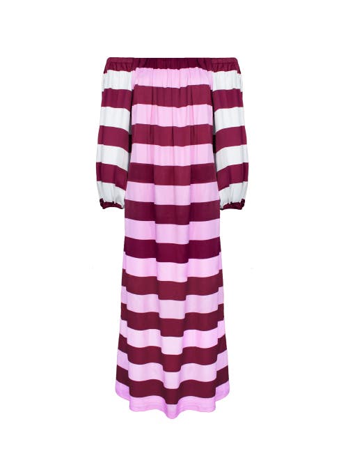 Ro&zo Gigi Pink Stripe Bandeau Dress In Pink