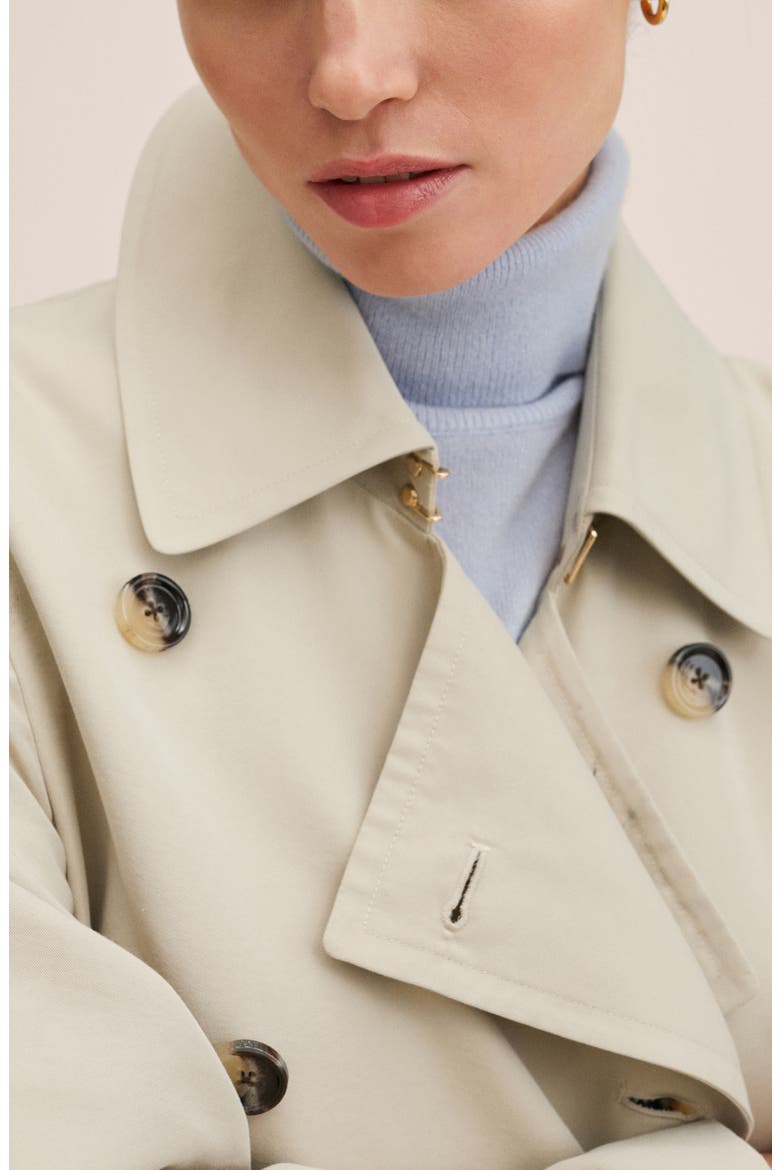 Double Breasted Trench Coat, Alternate, color, LIGHT/ PASTEL GREY