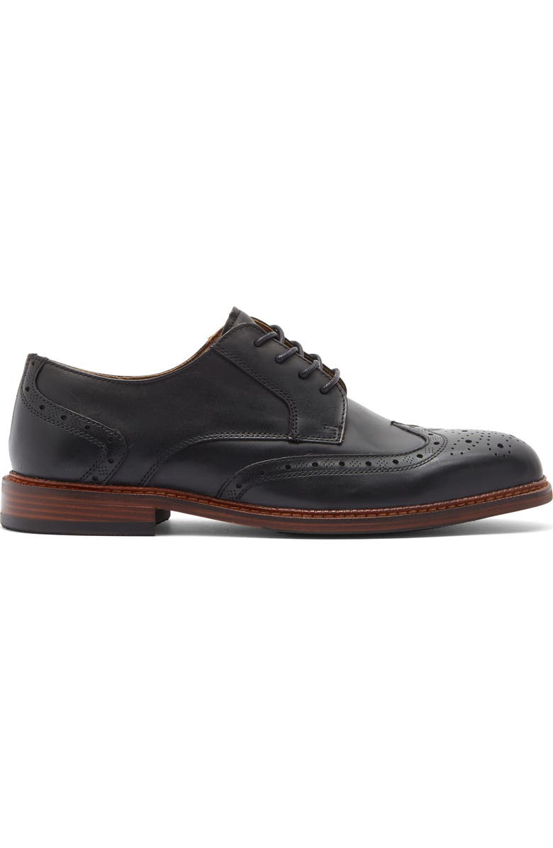 Steve Madden Eferm Wingtip Derby, Alternate, color, Black Leather