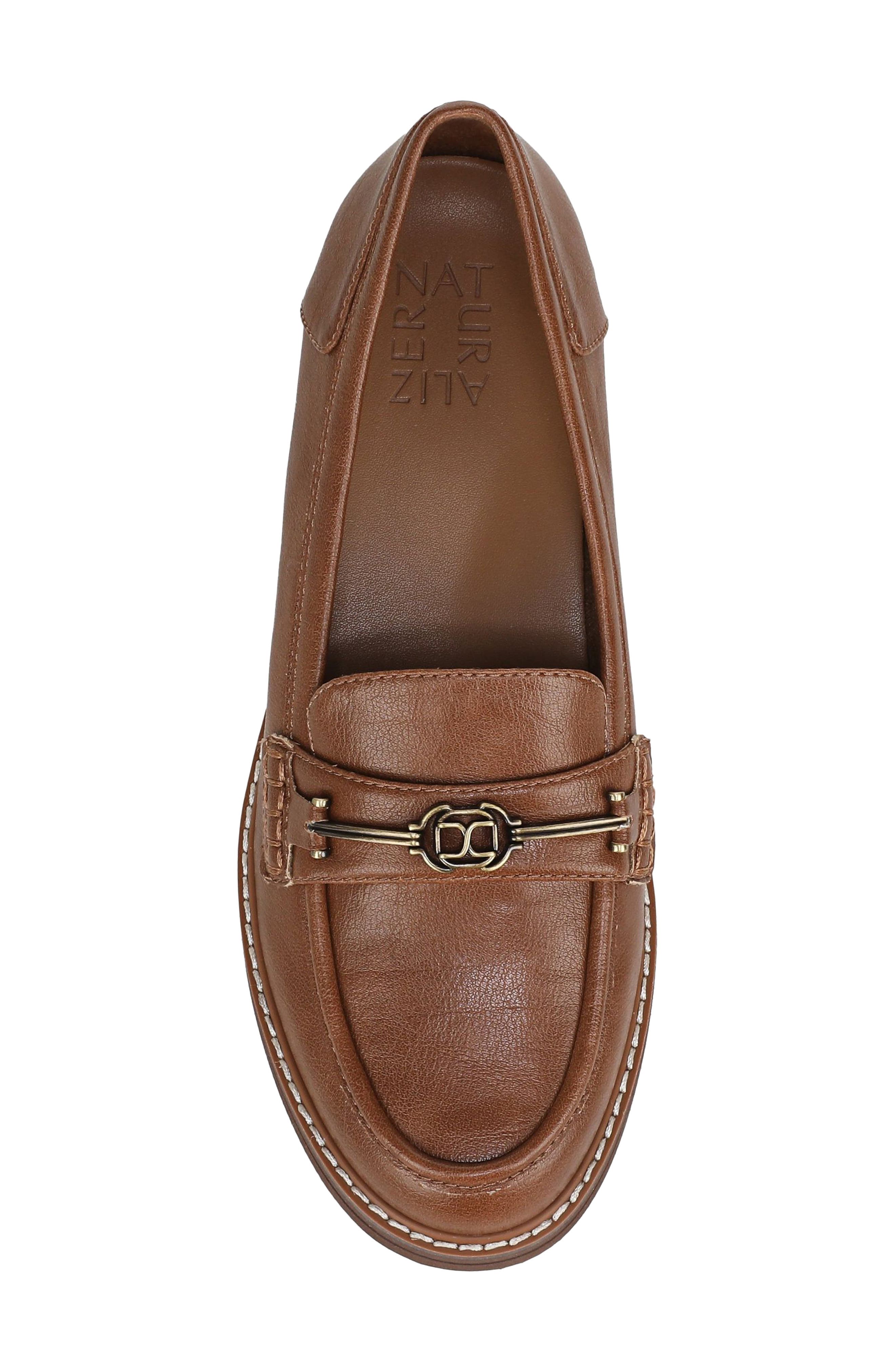 Pryce Faux Leather Loafer, Alternate, color, CHESTNUT BROWN FAUX LEATHER
