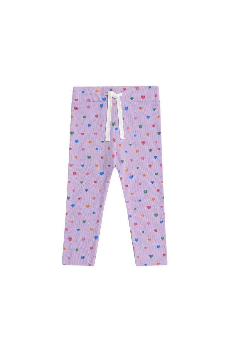 Huxbaby I Heart Cake Rib Leggings, Main, color, Purple Rose