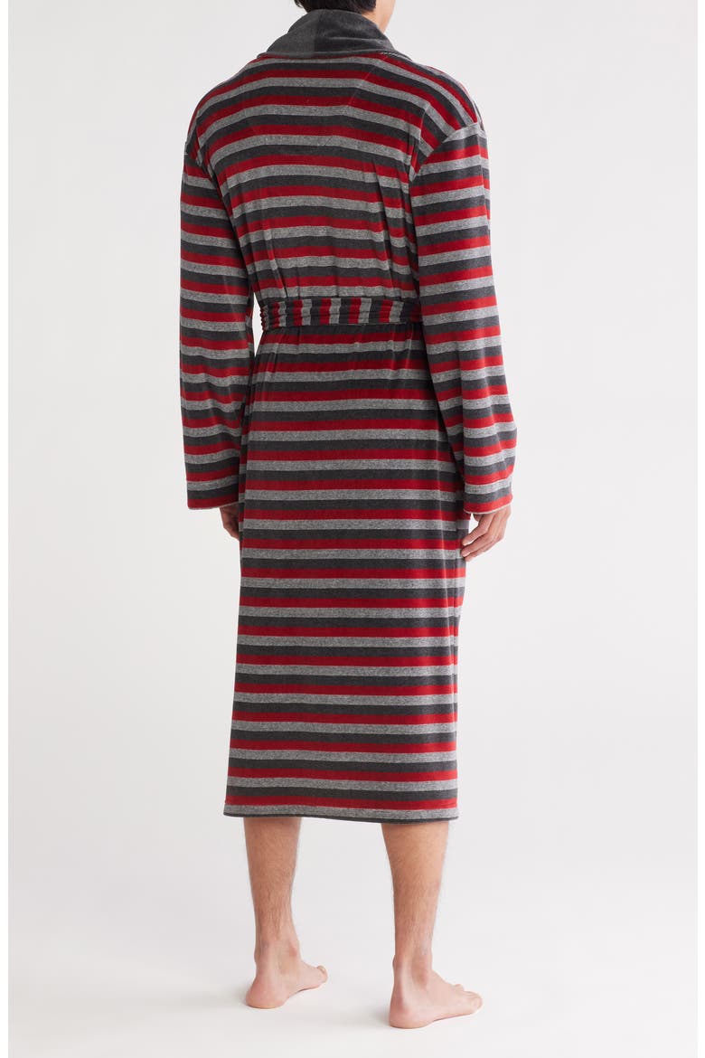 Stripe Shawl Robe, Alternate, color, CHARCOAL STRIPE