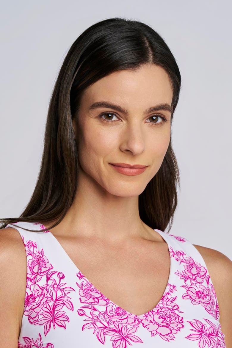 Acropora Tankini with Scallop Detail, UPF 50+ Sun Protection, Alternate, color, Fuchsia Pink