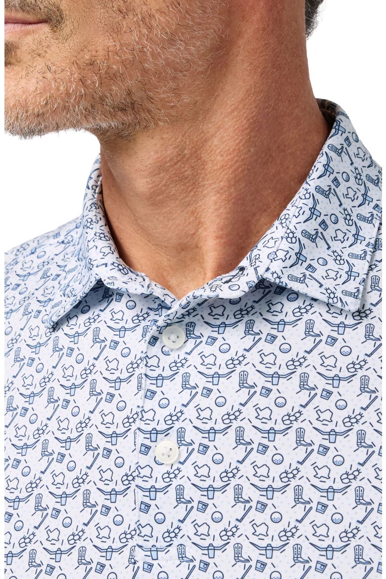 Versa Trim Fit Performance Golf Polo, Alternate, color, WHITE COWBOYS AND COCKTAILS