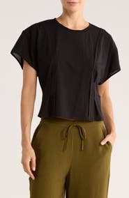 DKNY Mixed Media Knit Top