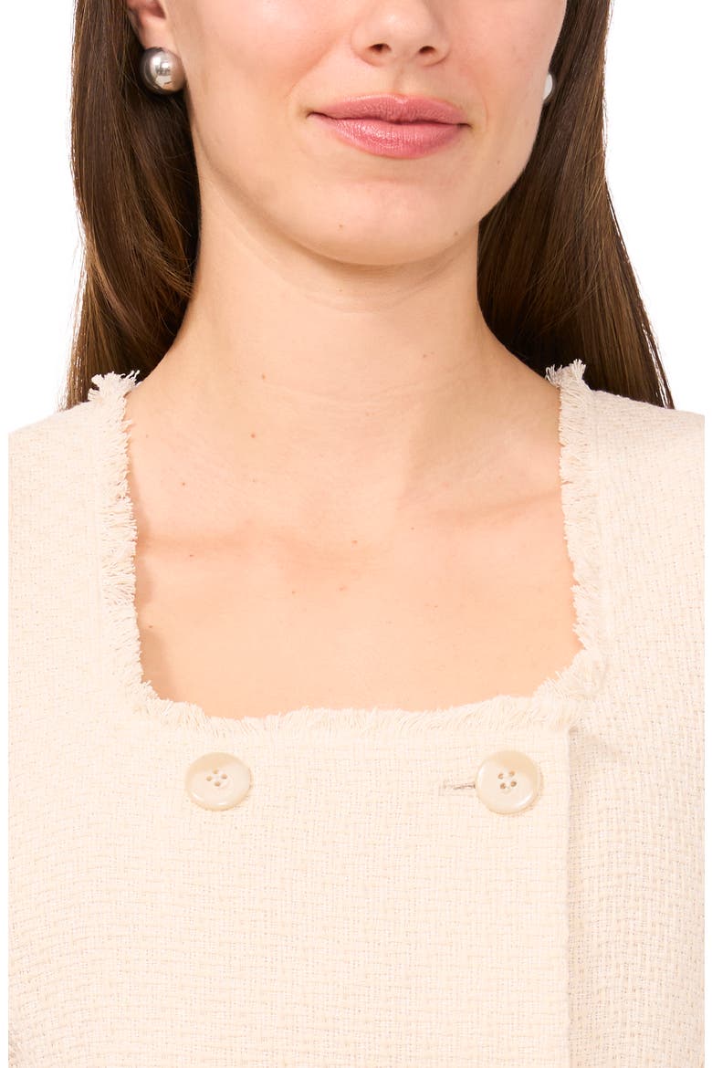 Tweed Square Neck Vest, Alternate, color, ALMOND MILK