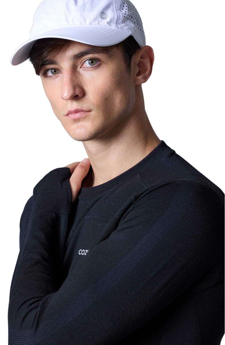 COZY ZERO Tech Merino Classic Fit Long Sleeve Top, Alternate, color, Black