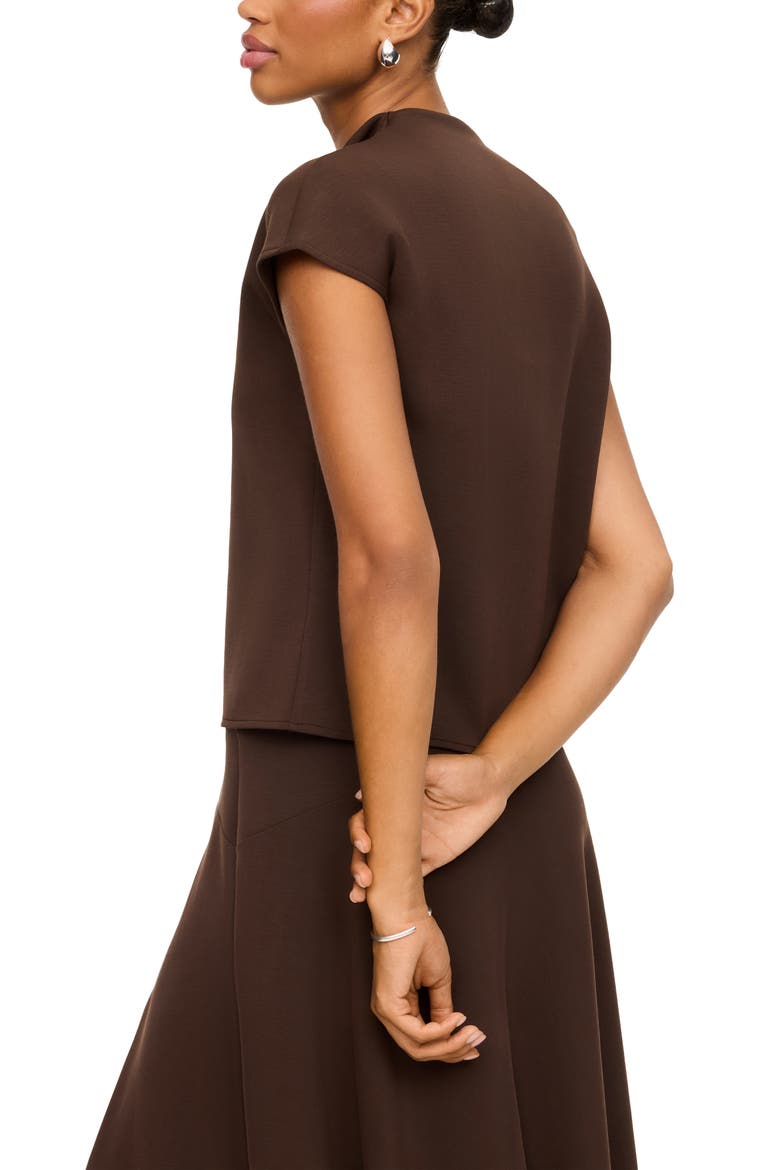 Draped Neck Tee, Alternate, color, UMBER ROOT