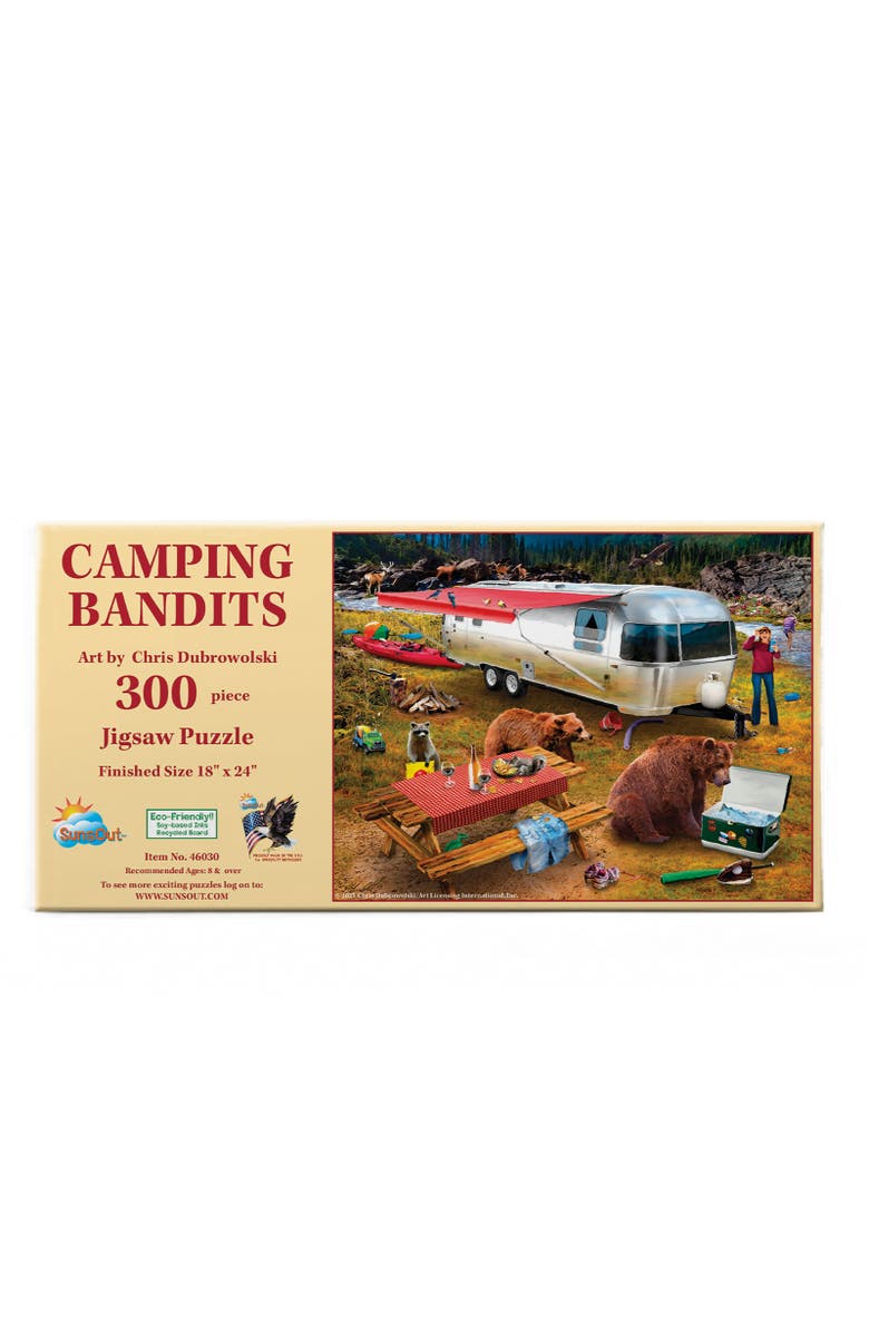 Sunsout Camping Bandits 300 piece Jigsaw Puzzle for Adults, Alternate, color, Multicolor