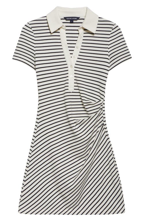 Veronica Beard Lanier Stripe Short-sleeve Polo Dress