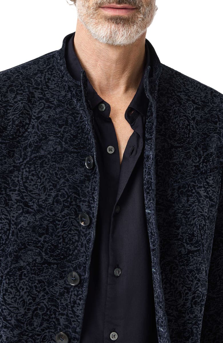 John Varvatos Varick Slim Fit Paisley Jacket, Alternate, color, Night Sky