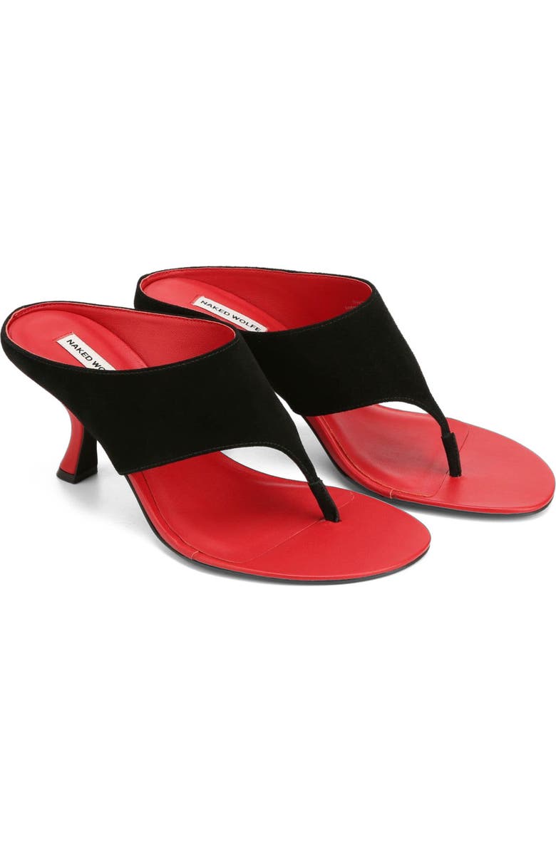 Naked Wolfe Mercer Black Suede, Alternate, color, Black/Red