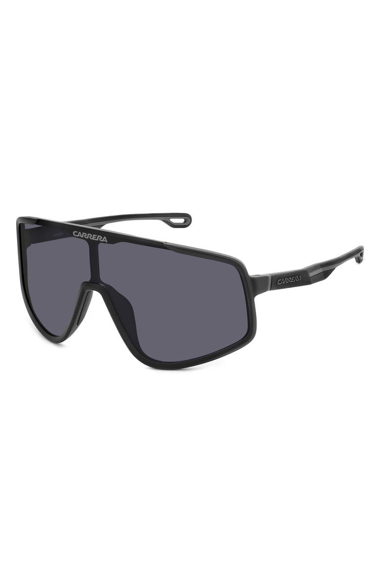 Carrera Eyewear 99mm Shield Sunglasses, Alternate, color, Matte Black